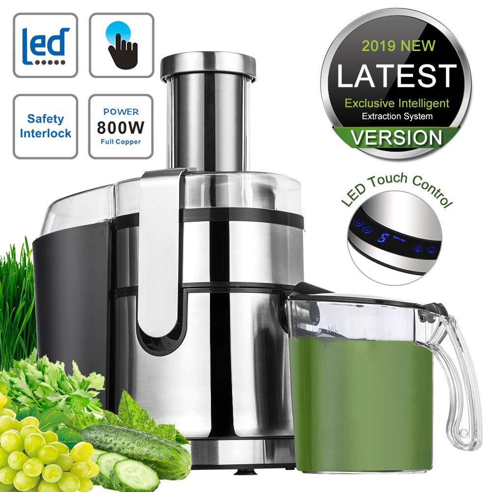 Extractor Wide Mouth Masticating Juicer Machine LED Touch Control