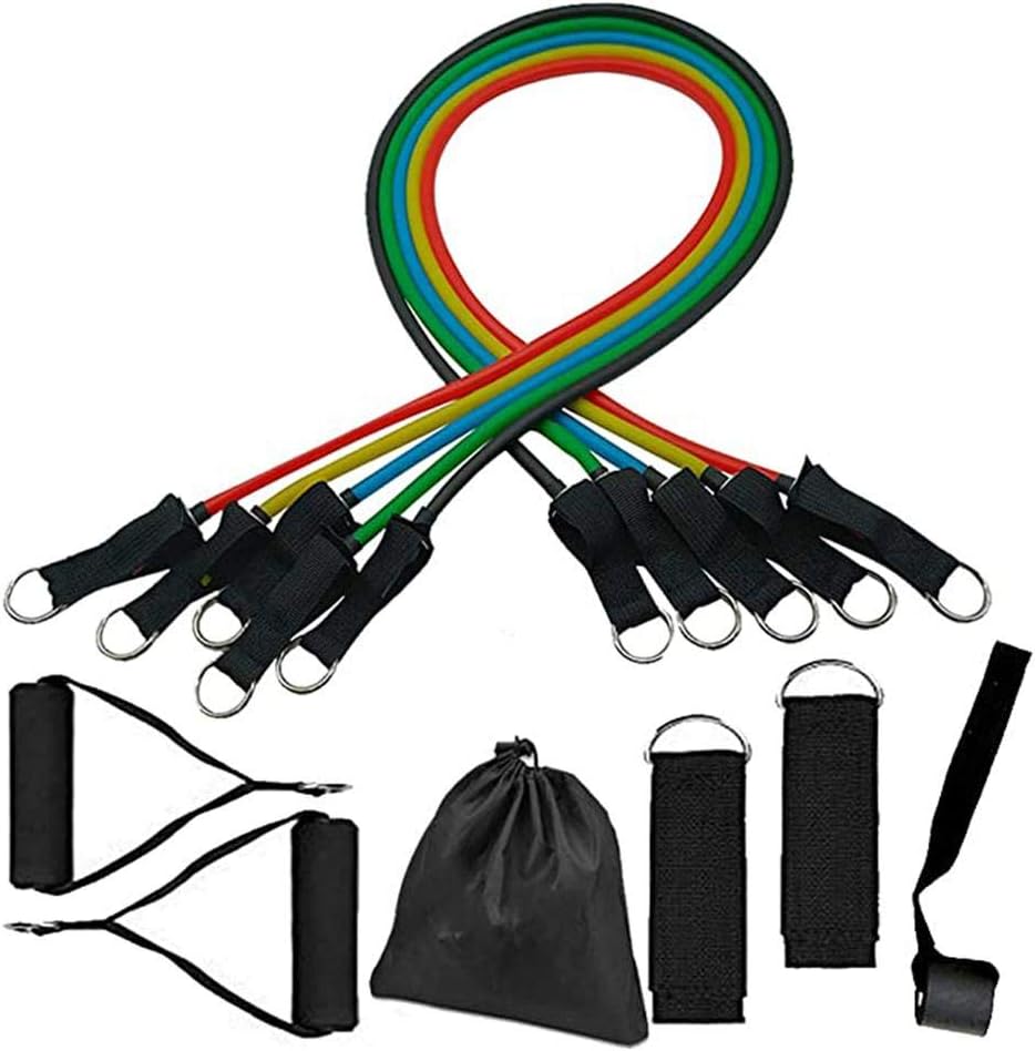 Wudi Resistance Bands Set Multifunctional 11-Piece Set Of Tension Belt Yoga Resistance Bands Loop Bands For Legs And Butt Ideal for Home Gym Yoga Training