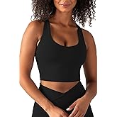 YITTY Active Bra Tank Tops for Women, Longline Sports Bra Tank Built-in Bra, Removable Cups, Low Impact for Yoga Workout, Gym