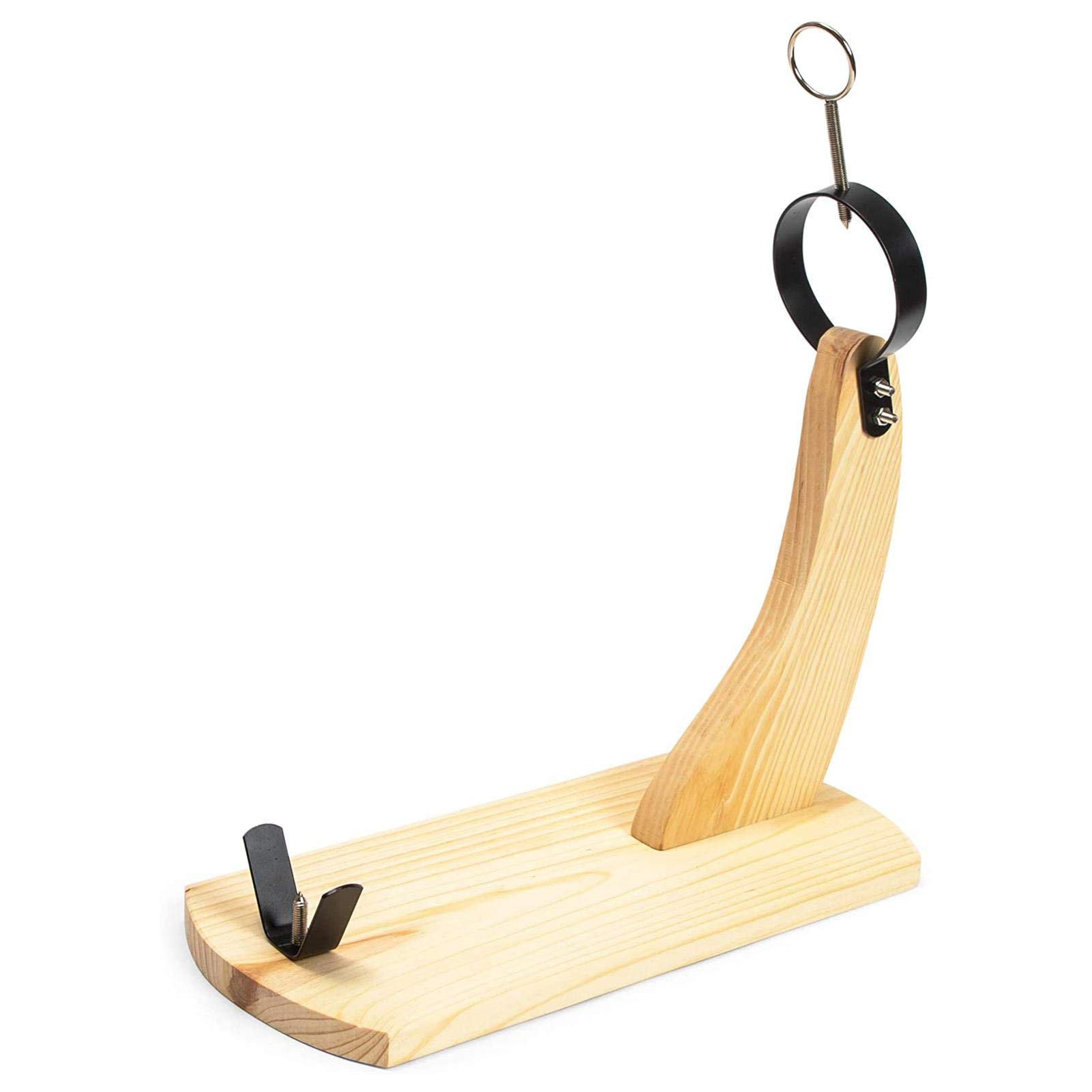 Dynamicoz Ham Stand, Professional Spanish Jamonero Ham Holder Set?Ham Holder with Non-slip Pads-Pine Wood- for Spanish Serrano & Iberico Ham & Italian Prosciutto