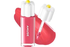 Amuse SEOUL Daisy Flower Dew Tint 12 SUNDAY | 35% High-moisture Water Tint, Long-lasting, Vitamin E Acetate, Moisturizing, No Peel Off, Lip Treatment, Non Sticky, Korean Lip Tint for Dry Lips