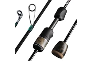 SEASIR Stream Fishing Rod, Ultralight Spinning Rod Travel Bait Casting Rod, 2 Piece, Fuji A O Ring Guide, Solid Wood Handle, 40T Carbon Fiber, Compact Fishing Pole for Saltwater Freshwater Trout Bass