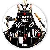 Hairstylist Christmas Ornament 2026 - Hair Stylist Gifts for Women, Men, Barber, Cosmetology, Salon Keepsake, Hairdresser Gifts for Women
