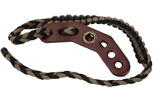 Bow Archery Wrist Sling, Adjustable Leather Tactical Paracord Wrist Sling