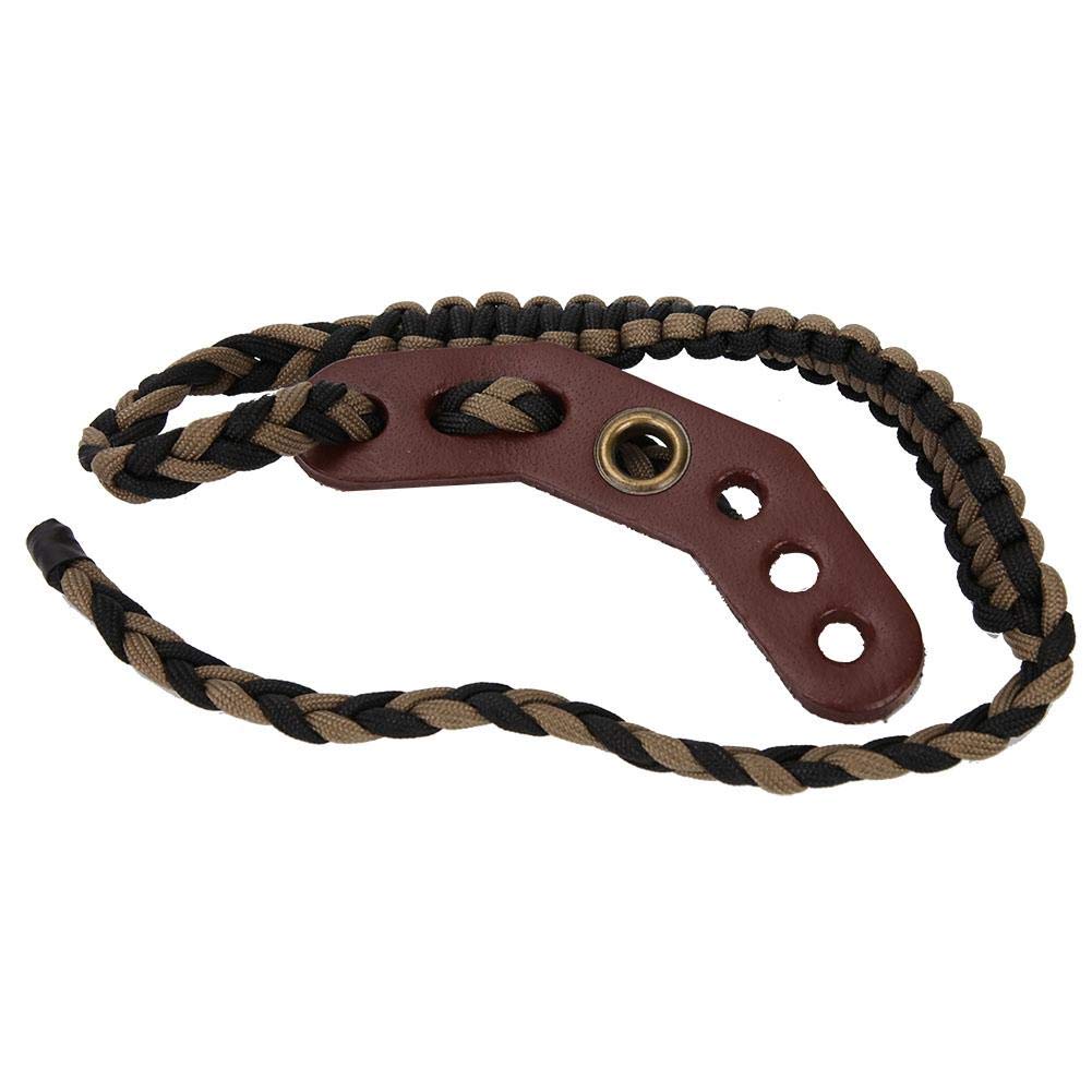 Tihebeyan Archery Bow Wrist Sling,Adjustable Braided Cord Rope,Durable Leather Compound Bow Wrist Sling