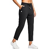 G Gradual Petite Pants for Women 24"/26" Ankle Pants 2 Pockets Stretchy 7/8 Sweatpants for Golf Travel Athletic Casual