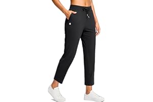 G Gradual Petite Pants for Women 24"/26" Ankle Pants 2 Pockets Stretchy 7/8 Sweatpants for Golf Travel Athletic Casual