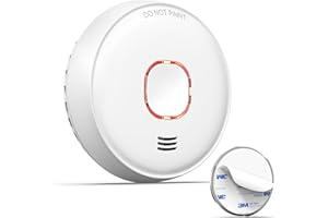 Jemay Smoke Detector, Fire Alarms Smoke Detectors with Advanced Photoelectric Technology, Smoke Alarm with LED Indicator & Silence Button, Replaceable Battery Included, 1 Pack
