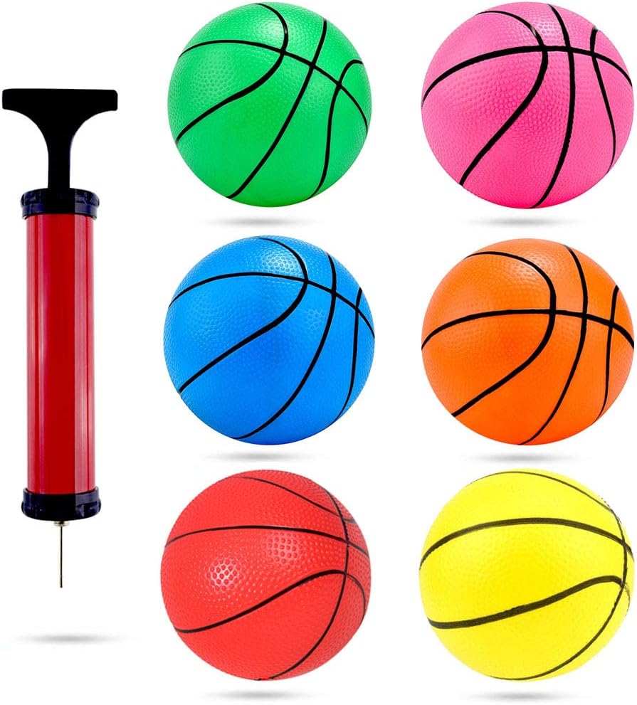 Shindel 4.7 inches Mini Toy Basketball, 6PCS Basketball for