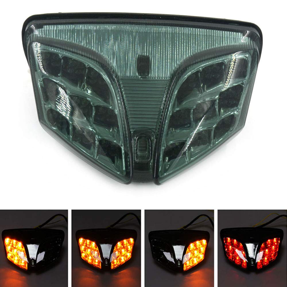 MZS Tail Light LED Integrated Turn Signal Blinker for Suzuki GSXR600 GSXR 600 2008-2016/ GSXR750 GSXR 750 2008-2016/ GSXR1000 GSXR 1000 2009-2013 Smoke