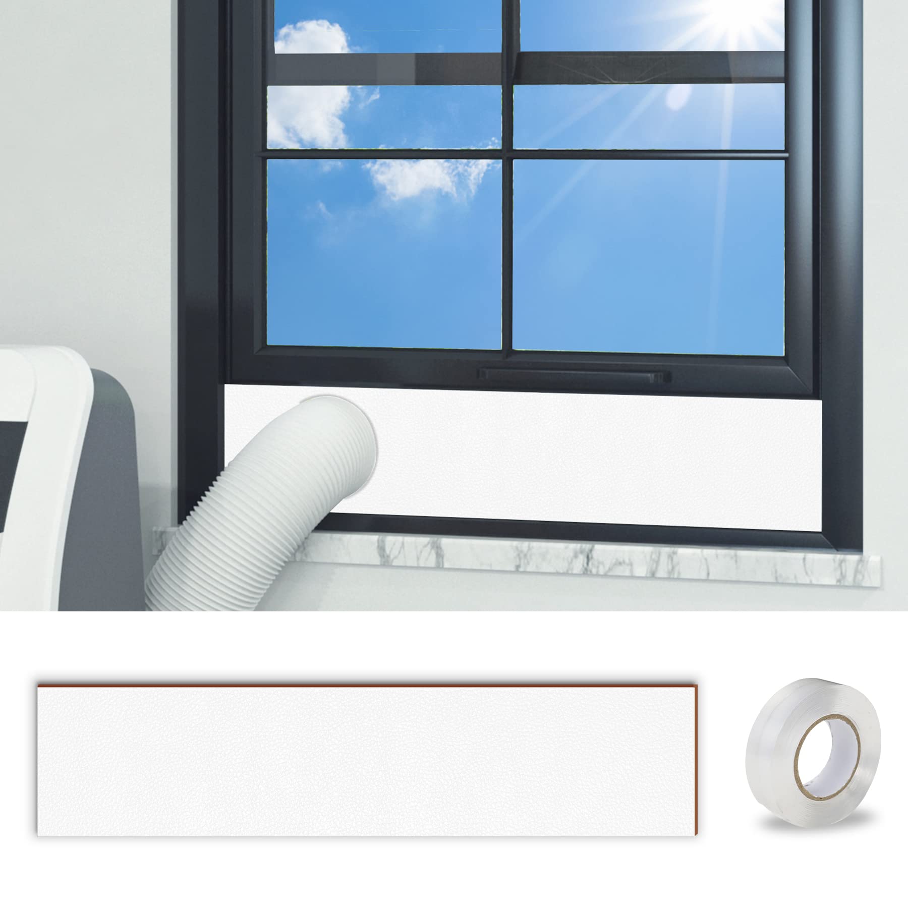 Photo 1 of Daisypower Portable Air Conditioner Window Vent kit Suround Insulation Panel,Portable AC Window Seal Plate Insulated Foam Panel for 5.9& 5 Inch Exhaust Hose,Drafts Stop,up to 60 inch