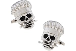 VCUFFLINKS Chef Cook Skull Cufflinks