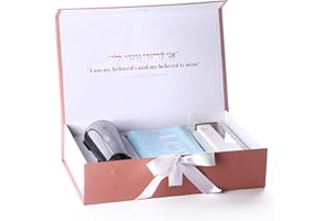 J. JEWISH ESSENTIALS Chuppah Breaking Glass Mezuzah Kit-Jewish Wedding Engagement Gift-Keepsake with Cement Mezuzah Case, Color Glass Vessel, Pouch by Project Lev (White Mezuzah with Grey Metallic Glass)