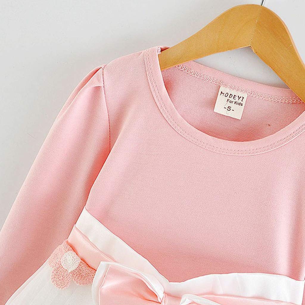 BBsmile Ropa Bebe Niña Recien Nacido Verano 6 Meses a 5 años 1PC/ Manga Larga Flor Arco Vestidos BBsmile Ropa Bebe Niña Recien Nacido Verano 6 Meses a 5 años 1PC/ Manga Larga Flor Arco Vestidos