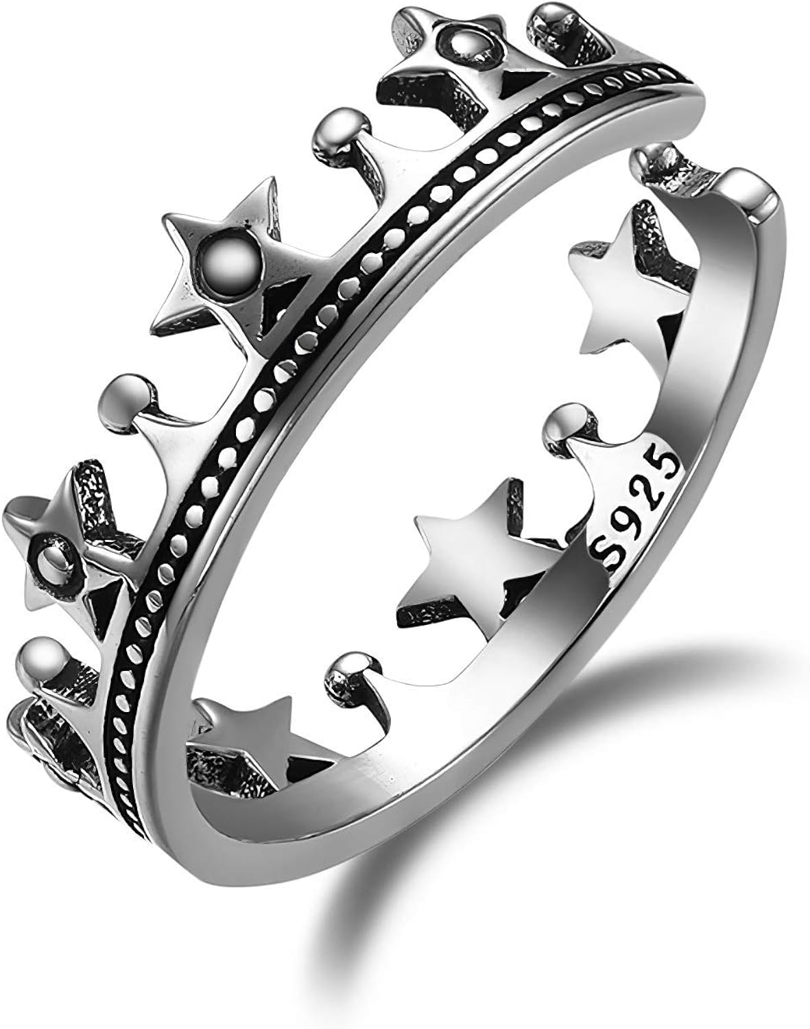 Amazon Com Madeone 18k White Gold Plating King Queen Crown Rings