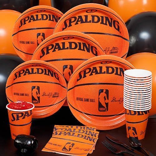 Sz Spalding Basketball Party Pack - Basketball Birthday Party Supplies