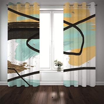 Ymljh Gardinen Blickdicht Osen Gardinen Schlafzimmer Vorhange Graffiti Malen 2 X B110 X H215 Cm Schwerer Verdunkelungsvorhang Thermovorhang Lichtdicht Fur Wohnzimmer Schlafzimmer Kuche Amazon De Kuche Haushalt