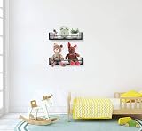 EasyPAG Pack of 4 Wood Nursery Floating Shelves Wall Mounted Spice Rack view 6