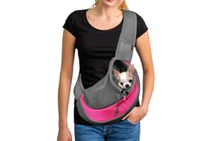 YUDODO Pet Dog Sling Carrier Breathable Mesh Travel Safe Sling Bag Carrier for Dogs Cats