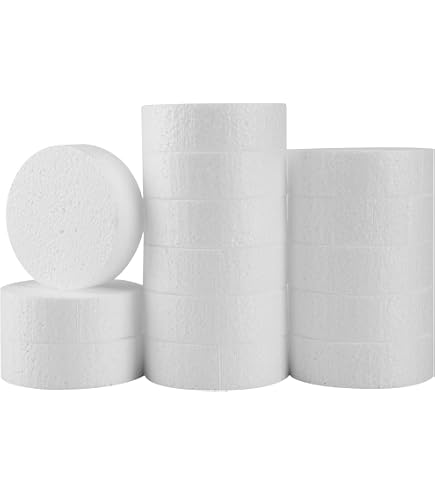 Crafjie 11.81-Inch White Half Round Foam Balls – Polystyrene Hemispheres For DIY Crafts & Decor