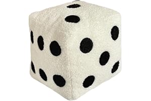 Dice Plush Pillow, Soft Gaming Room Decor Throw Pillow, Unique Y2K Style Decorative Cushion for Bed Sofa and Chair(8x8 Inch),