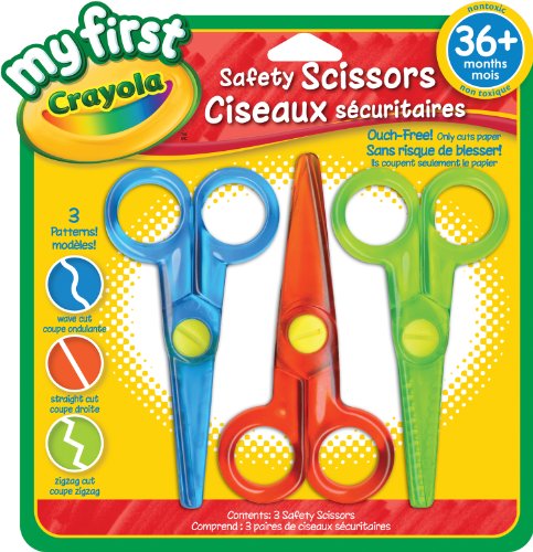 Crayola My First Safety Scissors, Art Supplies for Toddlers, for Girls and Boys, Gift for Boys and Girls, Kids, Ages 3, 4, 5,6 and Up, Holiday Gifting, Stocking Stuffers, Arts and Crafts