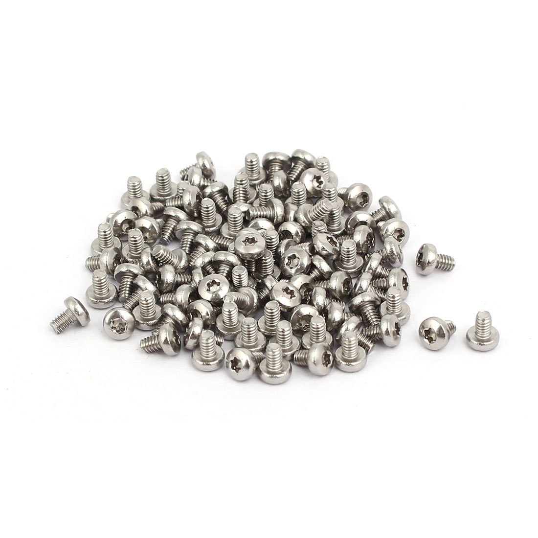 Sourcingmap M2x3mm 304 Stainless Steel Button Head Torx Socket Screws Fastener 100pcs โ image 1