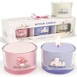 BOYUJK Scented Candles Gift Set for Women 3 Votives Relaxation Sleep