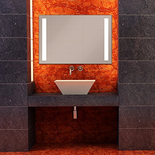 Hamilton Hills Lighted LED Frameless Backlit Wall Mirror Polished Edge ...