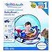 SwimSchool Lil’ Mariner Fabric Baby Pool Float, Baby Boat with Adjustable Safety Seat, Splash and Play Activity Center, Extra-Wide Inflatable Pool Float with Canopy UFP50, 6 to 24 Months, Blue