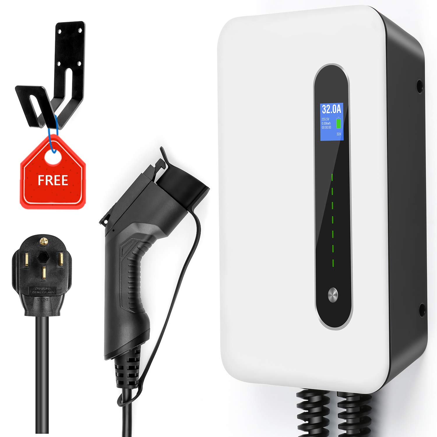LEFANEV EV Charger Level 2 Station, Wall Electric Vehicle (EV) Charging Station (NEMA14-50,20Ft,220V -240V, SAE J1772) for All Electric Vehicles (32A)