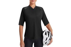 baleaf Cycling Jersey Women Half Sleeve Bike Shirts Quick Dry Half Zip Biking Tops UPF 50+ Pockets Workout