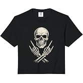 Rock &amp; Rock Music, Rock On &amp; Rock Hand | Rocker, Skull Comfort Colors Crop Top