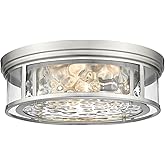 Z-Lite 493F4-BN Clarion Flush Mount, 4-Light 240 Total Watts, Brushed Nickel