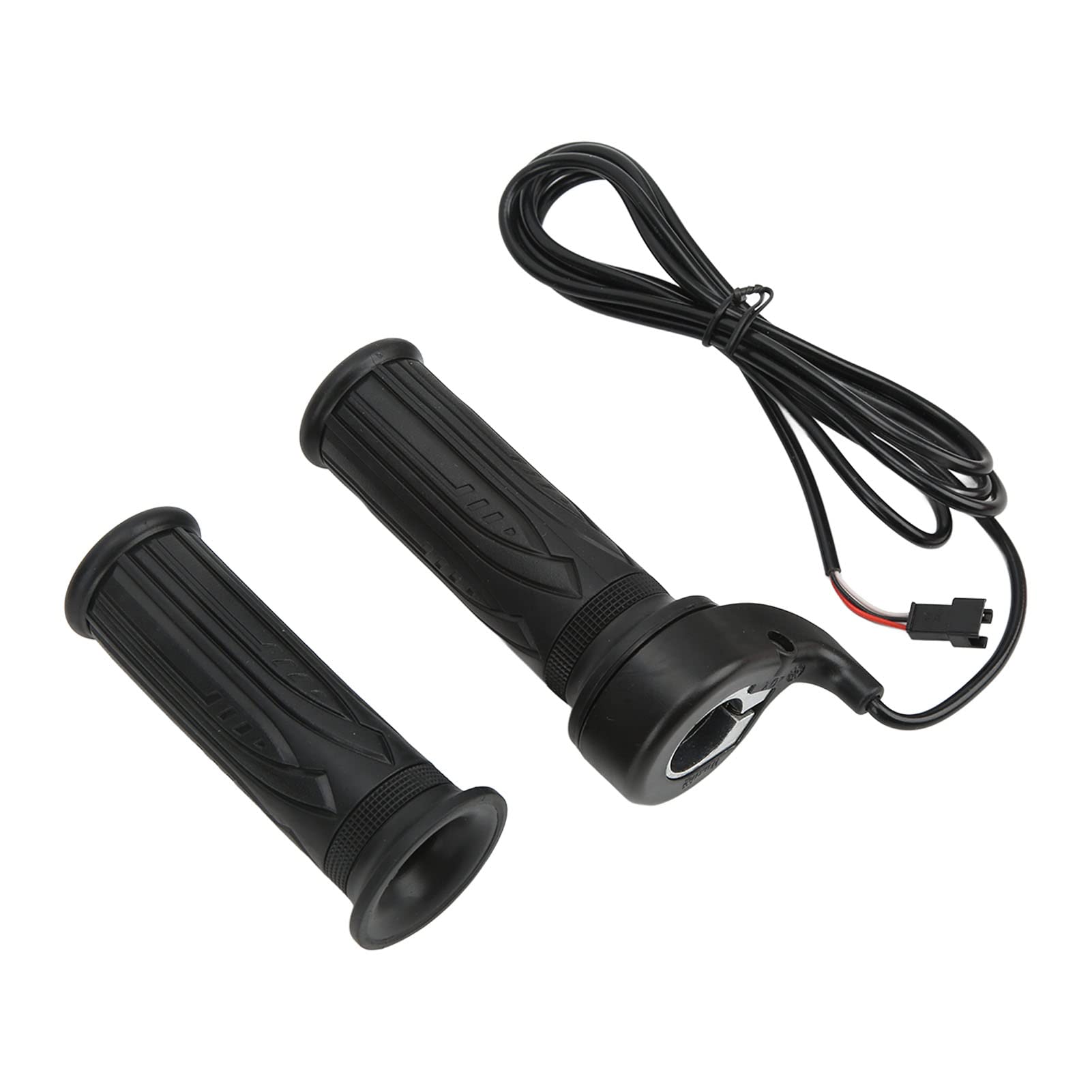 1 Pair Electric Bike Throttle 12V-72V 3 pin connection,20X Full Twist Skid Resistance Electric Bike Accelerator Grips with SM Plug