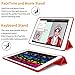 iPad Pro 10.5 Soft Back Case , DTTO Ultra Slim [Anti-Scratch] Lightweight Smart Case Trifold Cover Stand with Flexible Soft TPU Back Cover for iPad Pro 10.5 inch [Auto Sleep/Wake],Red