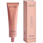 VOESH Vegan Hand Balm Black Tea & Rosé 2.5 oz – K-Beauty Korean Skincare Hand Cream for Dry Hands – Non-Greasy Fast-Absorbing Moisturizer with Turmeric Mango Butter and Squalane – Travel Size