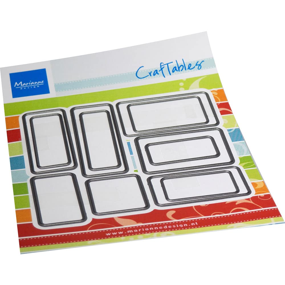 Marianne Design Craftables, Text Labels, for Paper Craft Projects, Silver or White, One Size