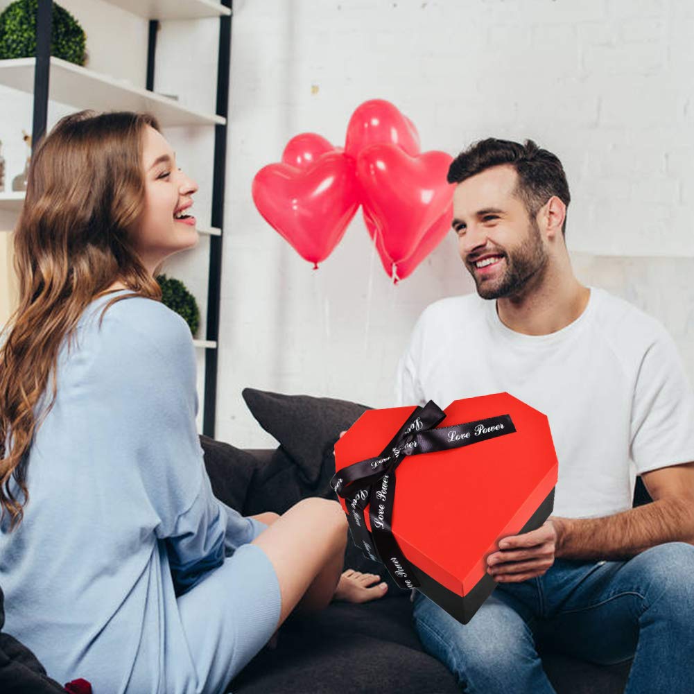 Koogel Explosion Box Set, Heart-Shaped Explosion Gift Box DIY Handmade Photo Album Scrapbooking for Marriage Proposals Making Surprises Birthday