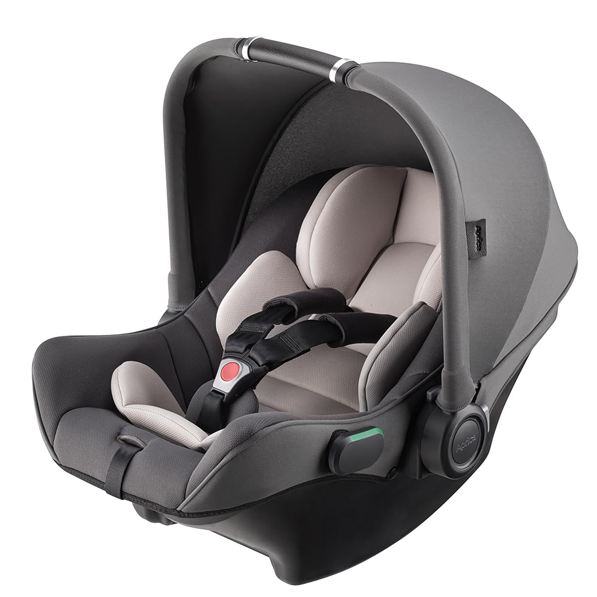 Aprica(アップリカ) チャイルドシート シートベルト固定 エアキャリー AB 新生児~15か月頃まで R129適合 1台5役のトラベルシステム インファントカーシート (グレー) 【2023年モデル】 2194224商品画像