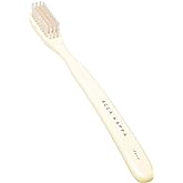 Acca Kappa Vintage White Toothbrush Hard Nylon Bristles Retro-Style Ergonomic Handle