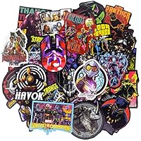 Superheros Stickers 50 Pack, Cool Marvel Avengers Cartoon Comics Vinyl Waterproof Sticker for Laptop Hydro Flasks Water Bottle Hydroflask Waterbottles Luggage Skateboard, Gift for Kids Boys Christmas