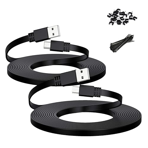 Itramax Micro USB Power Cable 10 FT Pack,Flat Micro USB Charging
