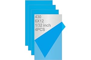 TELLYOUWIN 4PCS 6" x 12" x 1/32" Stainless Steel Metal Inch Metal Plates for Magnetic Mount Board Wall 20GA(0.80MM) 430 Stainless Steel Shim Stock Plates Metal Sheets for Crafting, Kitchen, Office(430)