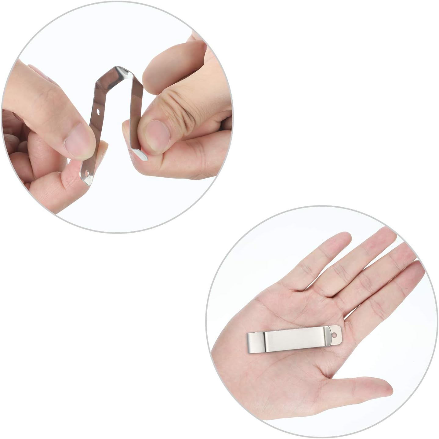 Remote Visor Clips Replacement Garage Door Opener Clip Compatible with Liftmaster Sears Chamberlain Remote Door Openers, Silver (3 Pieces) - - 