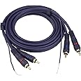 RCA Cable with Ground Wire, 6ft Turntable Cable Gold Plated 2RCA Male to 2RCA Male with Ground Wire Stereo Interconnect Cable UIInosoo for Turntable, Preamp, Record Player, Amplifier