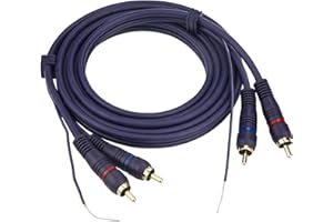 ULLNOSOO UIInosoo RCA Cable With Ground Wire, 6ft Turntable Gold Plated 2RCA Male to 2RCA Male Stereo Interconnect for Turntable, Preamp, Record Player, Amplifier