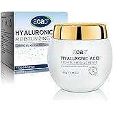 AOAO Hyaluronic Acid Face Cream, Ceramides Moisturizer with Vitamin E & Purslane Extract, Deep Moisturizing & Reduce Wrinkles & Improve Elasticity, Repairs Skin Barrier, Fast-Absorbing 130g/4.6oz