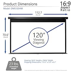 Elite Screens Yard Master Manual Series, 120-inch