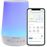 Baby Sound Machine, Momcozy White Noise Machine for Baby Sleeping with Night Light, Toddler Sleep Trainer 34 Soothing Sleep Sounds, Timer, App Remote Control, Personal Sleep Routine Alarm Clock(Blue)